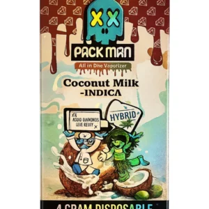 Coconut Milk Pack Man Liquid Diamonds D9 Live Resin Disposable 4G