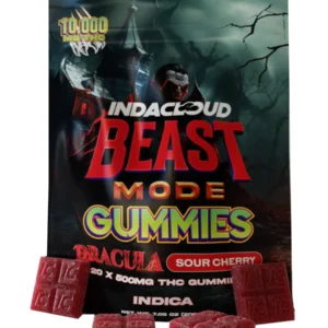 Dracula Sour Cherry IndaCloud Beast Mode Gummies 20ct 10000MG