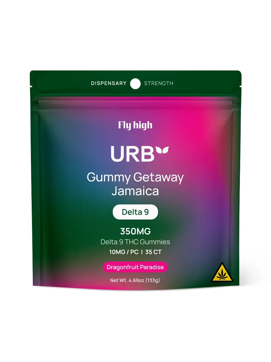 Dragonfruit Paradise Fly High URB D9 Getaway Gummies 350mg 35ct