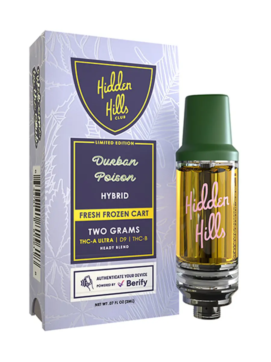 Durban Poison Hidden Hills Fresh Frozen Cartridge 2G