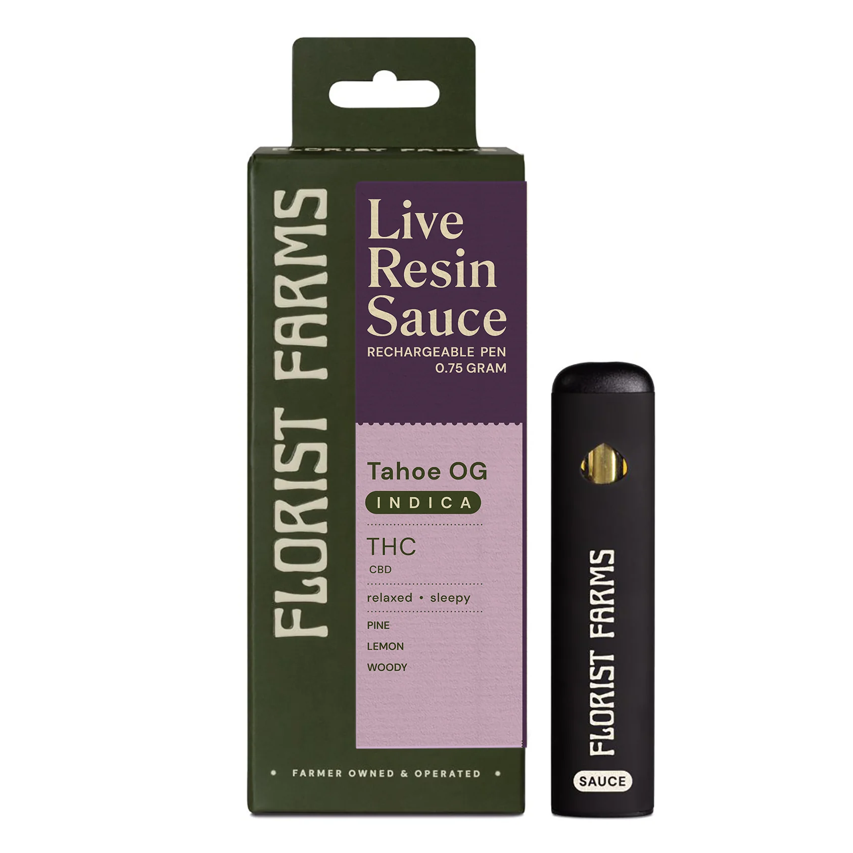 Tahoe OG Live Resin Sauce Vape Pen (Indica)