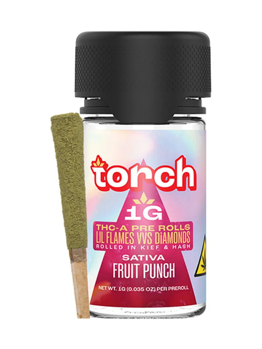 Fruit Prunch Torch THC-A Lil Flames VVS Diamond Pre-Rolls 4G