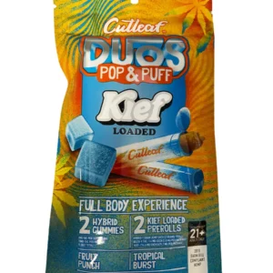 Fruit Punch | Tropical Burst Cutleaf Duos Kief Pop & Puff Pre-Rolls & Gummies 2ct