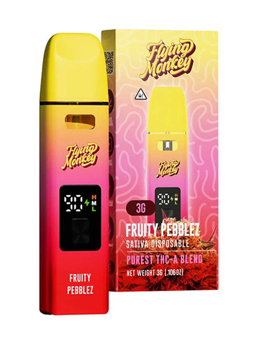 Fruity Pebblez Flying Monkey Purest THC-A Blend Disposable 3G