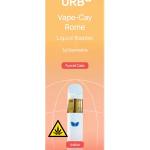 Funnel Cake URB Vape-Cay Rome Liquid Badder Disposable 3G