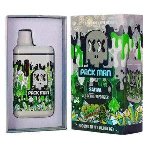 GMO Pack Man V4 Liquid Diamonds Live Resin Vaporizer 2000MG