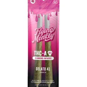 Gelato 41 Flying Monkey THC-A Diamond Infused Pre-Roll 4G