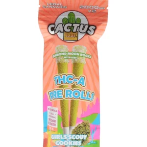 Girls Scout Cookies Cactus Labs Diamon Moon Rocks With Kief Pre-Rolls 2000MG x 2ct