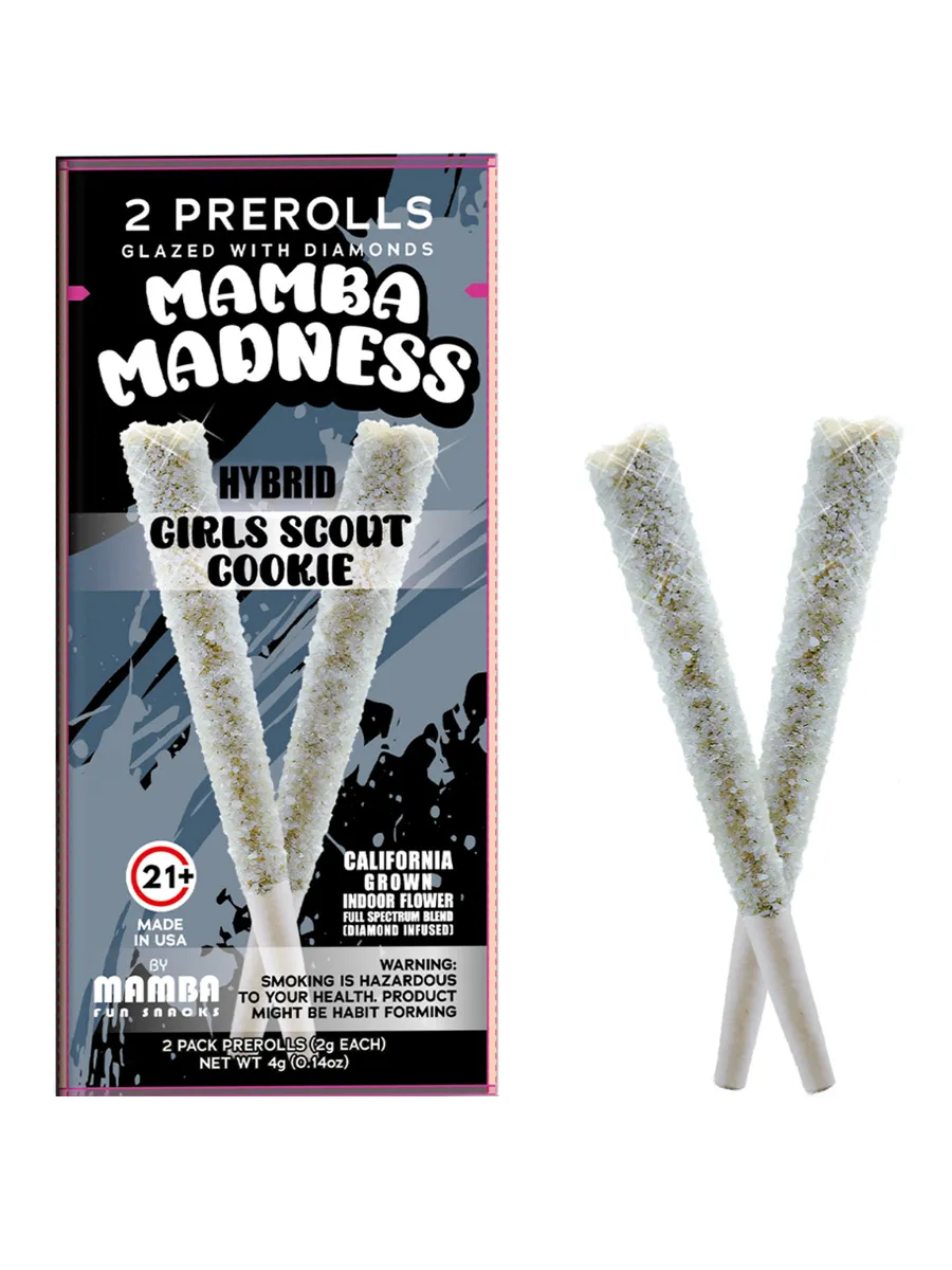 Girls Scout Cookie Mamba Madness Diamond Infused Pre-Roll 2ct 4G
