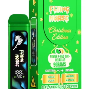 Gold Dust | Habibi Mango Flying Horse THC IX | THC-P | THC VIII 3 Flavors in 1 Christmas Edition 9G