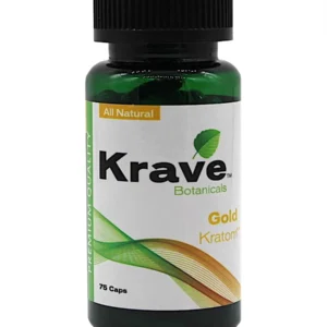 Gold Krave Botanicals Kratom Capsules 75ct
