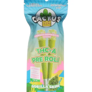 Gorilla Skunk Cactus Labs Diamon Moon Rocks With Kief Pre-Rolls 2000MG x 2ct
