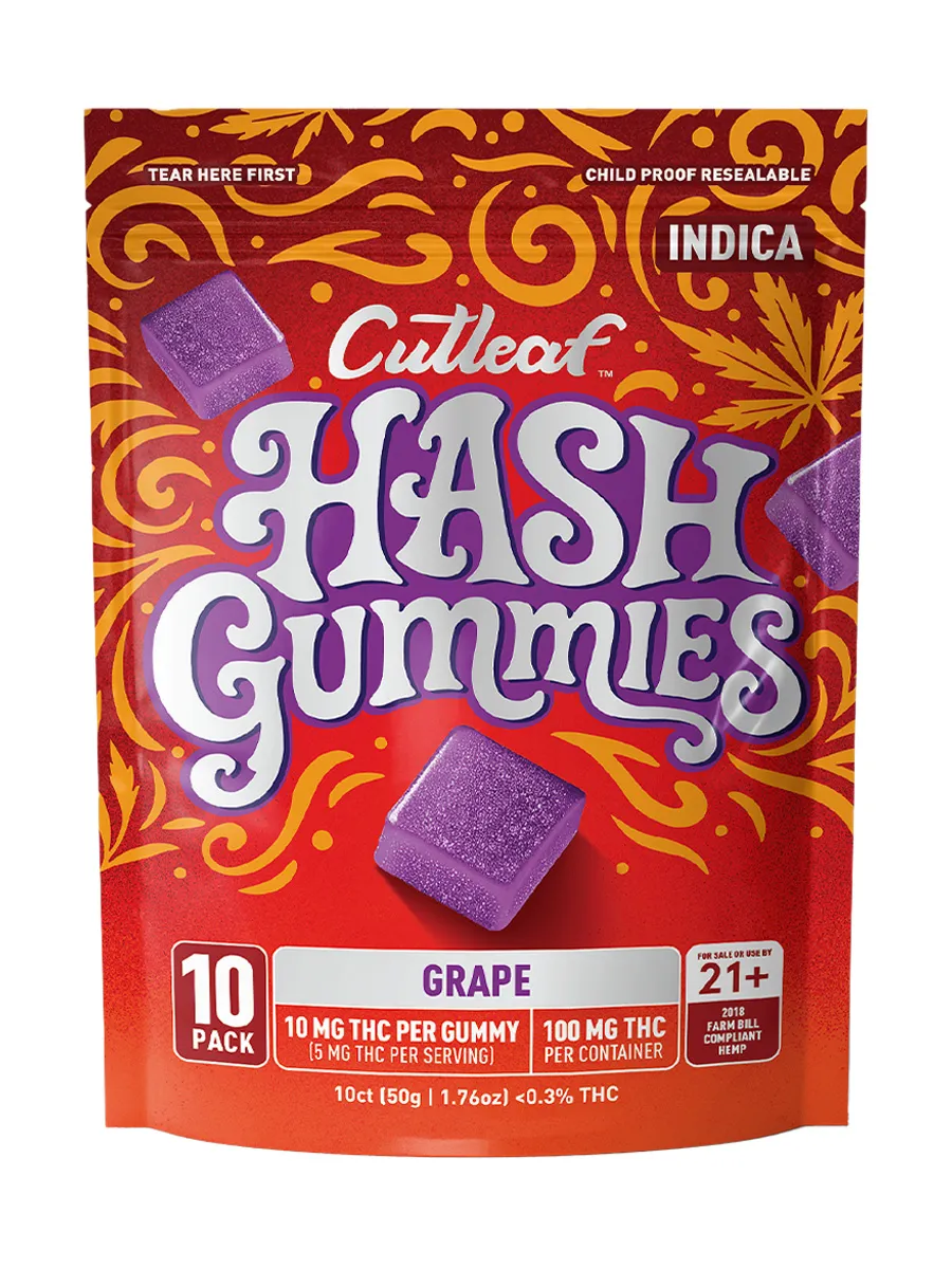 Grape Cutleaf Hash Delta 9 Gummies 10ct