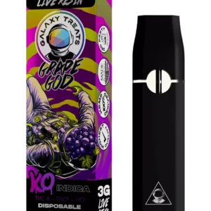Grape God Galaxy Treats KO Blend Live Resin THC-A+THCP+HCP Disposable 3G/3ML