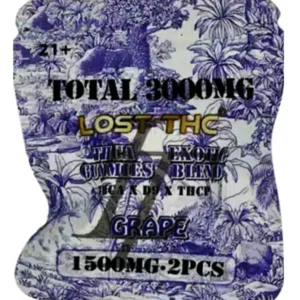 Grape Lost THC THCA x D9 x THCP Gummies 3000MG