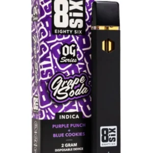 Grape Soda 8SIX OG Series Delta 8 THC Disposable 2G