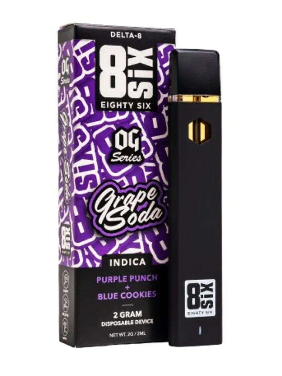 Grape Soda 8SIX OG Series Delta 8 THC Disposable 2G