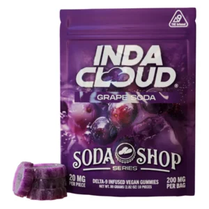 Grape Soda IndaCloud D9 Infused Vegan Gummies 200MG