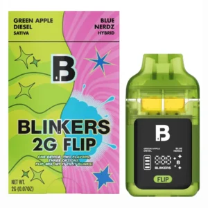 Green Apple Diesel | Blue Nerdz Blinkers Flip Dual Chamber Disposable 2G