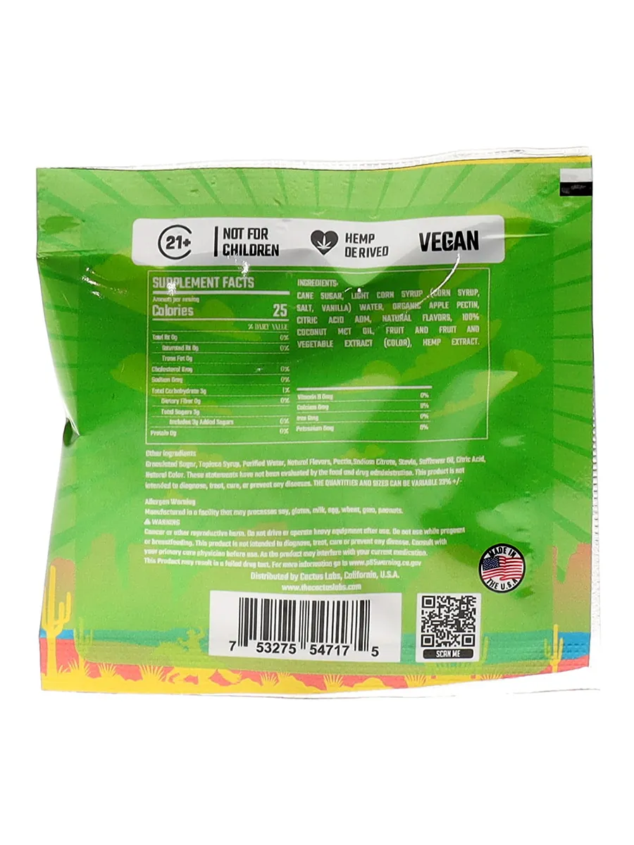 Green Apple Ice Cactus Labs THC-A Gummies 500mg - Image 2