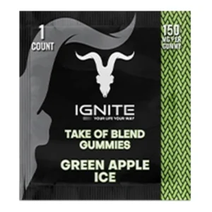 Green Apple Ice Ignite Take of Blend Gummies 150mg