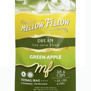 Green Apple Mellow Fellow M-Fusions Live Resin Gummies 100mg