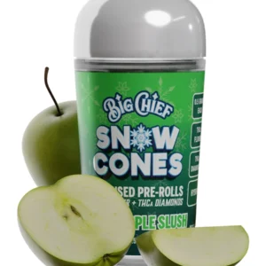 Green Apple Slush Big Chief Snow Cones Infused Pre-Rolls THCa Flower+THC-A Diamonds 2.5G