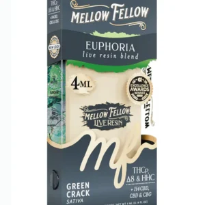 Green Crack Mellow Fellow Euphoria Live Resin Blend Disposable 4ml