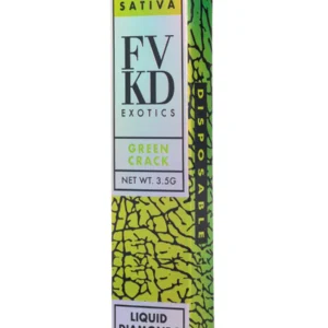 Green Crack FVKD Exotics D9 Liquid Diamonds Disposable 3.5G