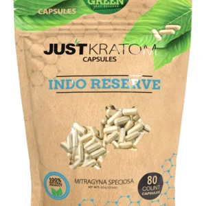 Green Indo Reserve Just Kratom Mitragyna Speciosa Capsules 80ct