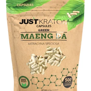Green Maeng Da Just Kratom Mitragyna Speciosa Capsules 500ct
