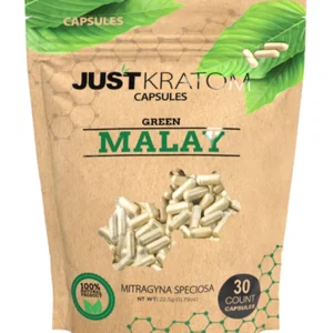 Green Malay Just Kratom Mitragyna Speciosa Capsules 30ct