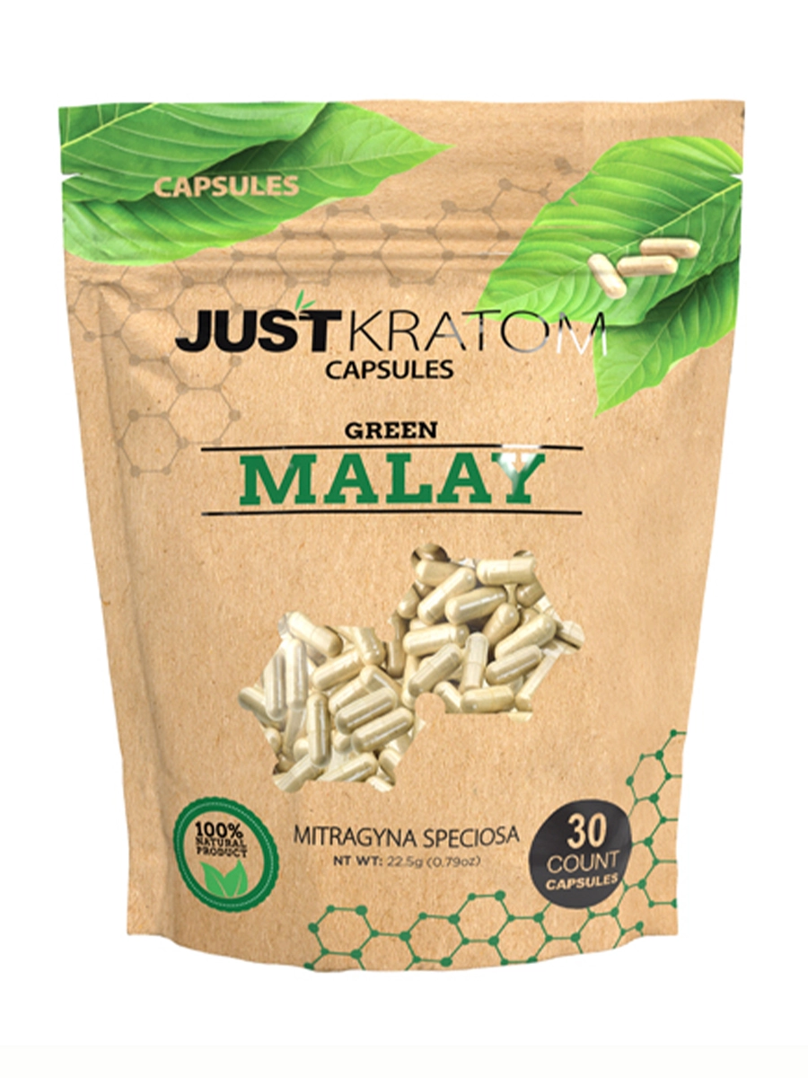 Green Malay Just Kratom Mitragyna Speciosa Capsules 300ct