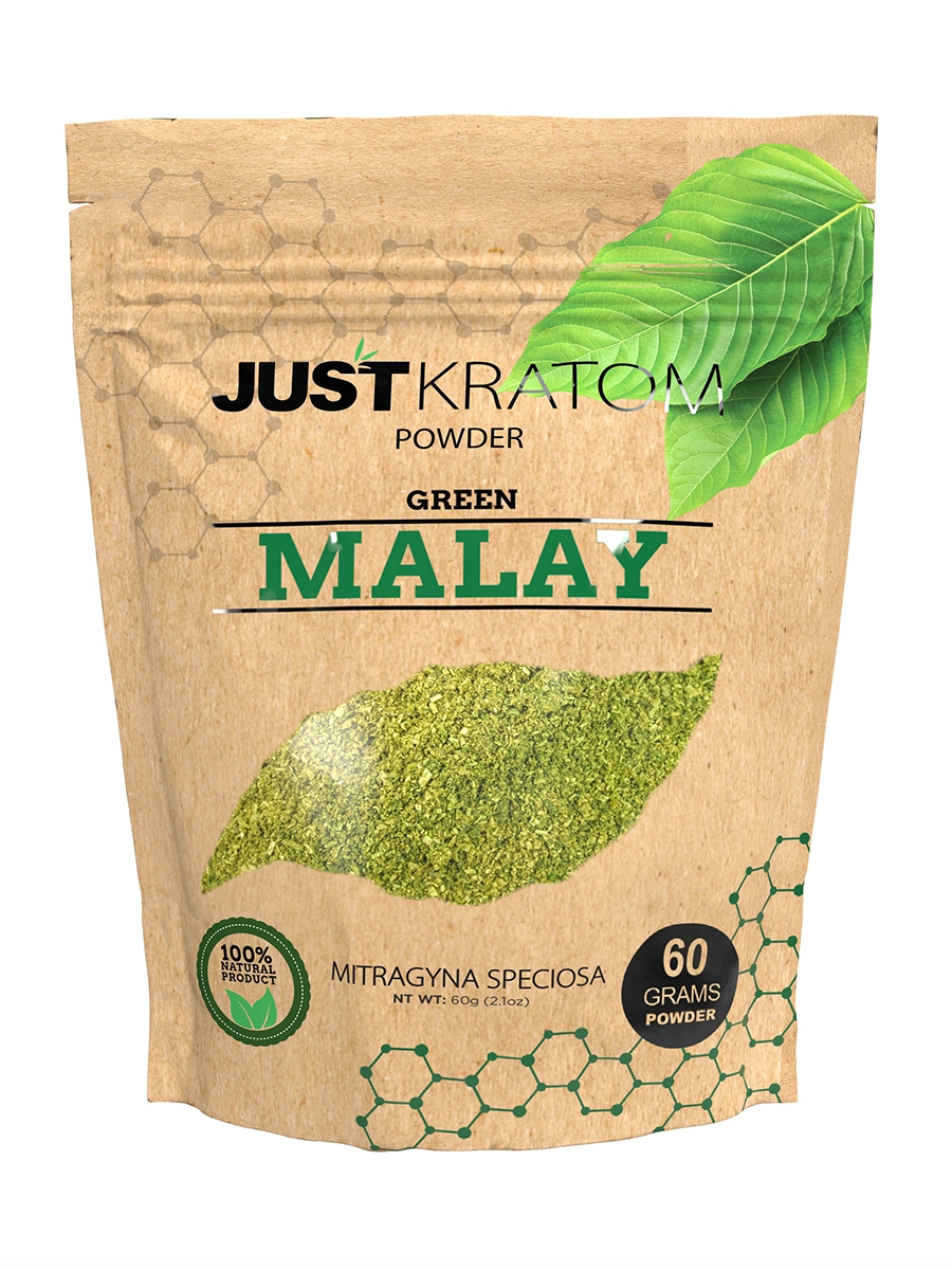 Green Malay Just Kratom Mitragyna Speciosa Powder 60g