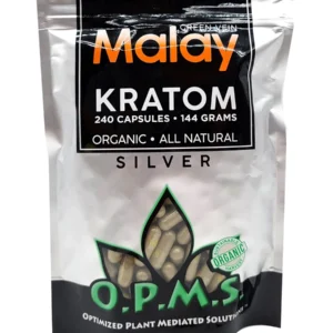 Green Malay OPMS Silver Kratom Capsules 240ct