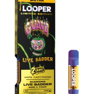 Guava Looper Limited Edition Diamond Live Badder HHC+THC-P Cart 2G