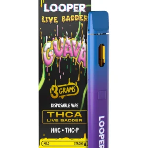 Guava Looper Live Badder THC-A+HHC+THC-P Disposable Vape 3G