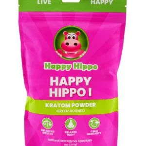 Happy Hippo I Green Borneo Kratom Powder 8oz