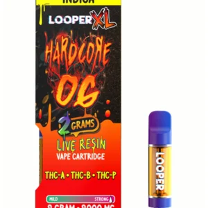 Hardcore OG Looper XL Melted Series THC-A+THC-B+THC-P Cart 2G