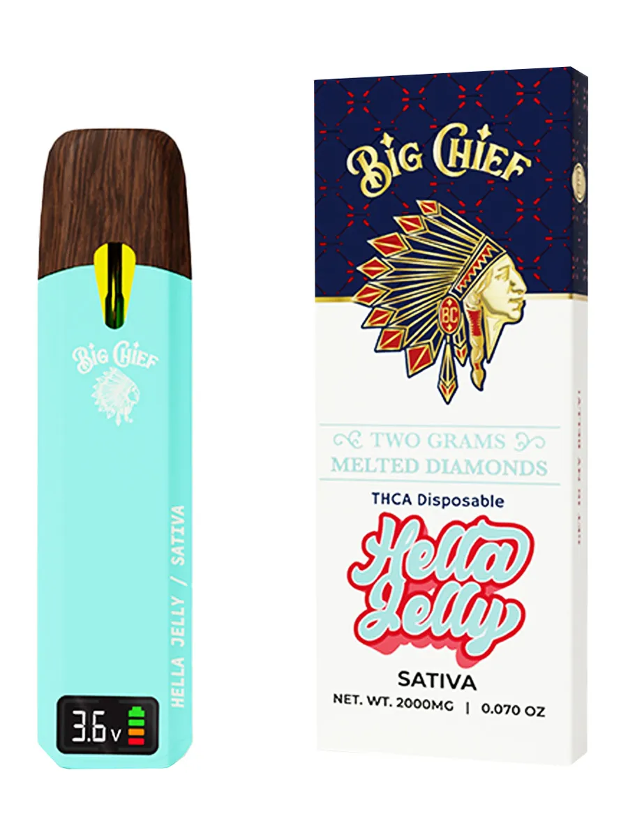 Hella Jelly Big Chief Melted Diamond THCA Disposable 2G