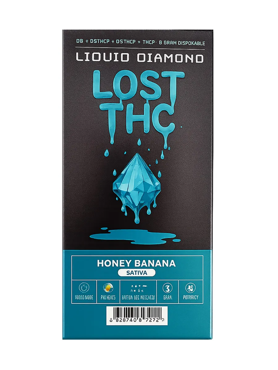 Honey Banana Lost THC Liquid Diamond Blend Disposable 3G