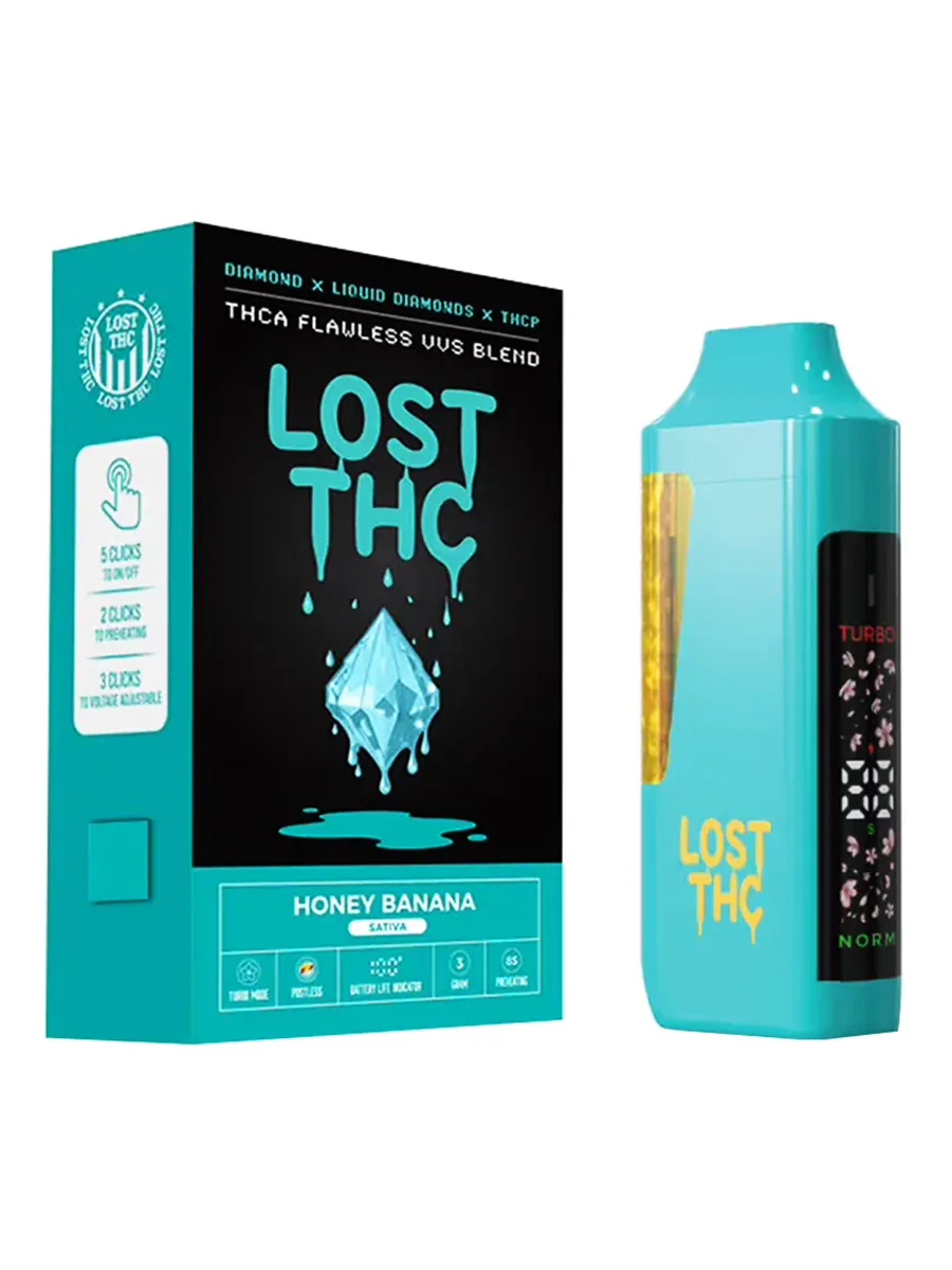 Honey Banana Lost THC VVS Liquid Diamonds THCP Disposable 3G