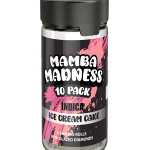Ice Cream Cake Mamba Madness Full Spectrum Blend Pre Rolls 10 Pack Jar 2GM