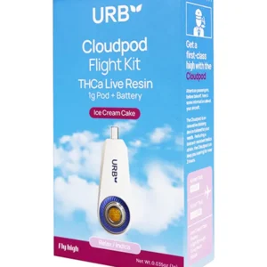 Ice Cream Cake Relax URB Clouded Flight Kit THCA Live Resin 1g Pod + Battery