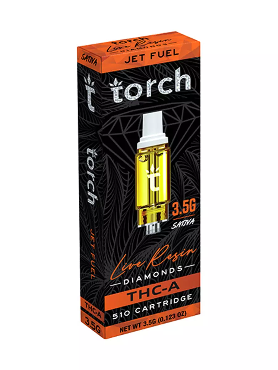 Jet Fuel Torch THC-A Live Resin Diamonds 510 Cartridge 3.5G