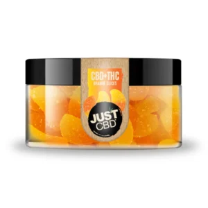 Just CBD Orange Slices CBD+THC Gummies Jar 4oz