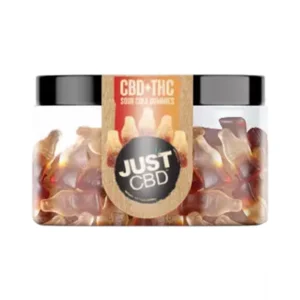 Just CBD Sour Cola CBD+THC Gummies Jar 4oz