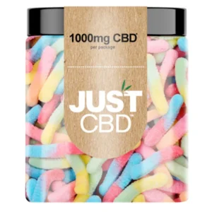 Just CBD Sour Worms Gummies 1000mg