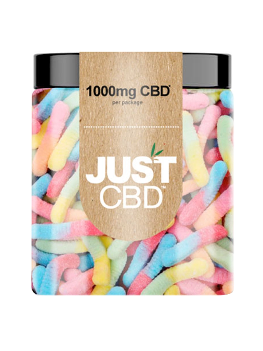 Just CBD Sour Worms Gummies 1000mg