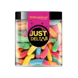 Just Delta 8 Sour Worms Gummies 1000mg